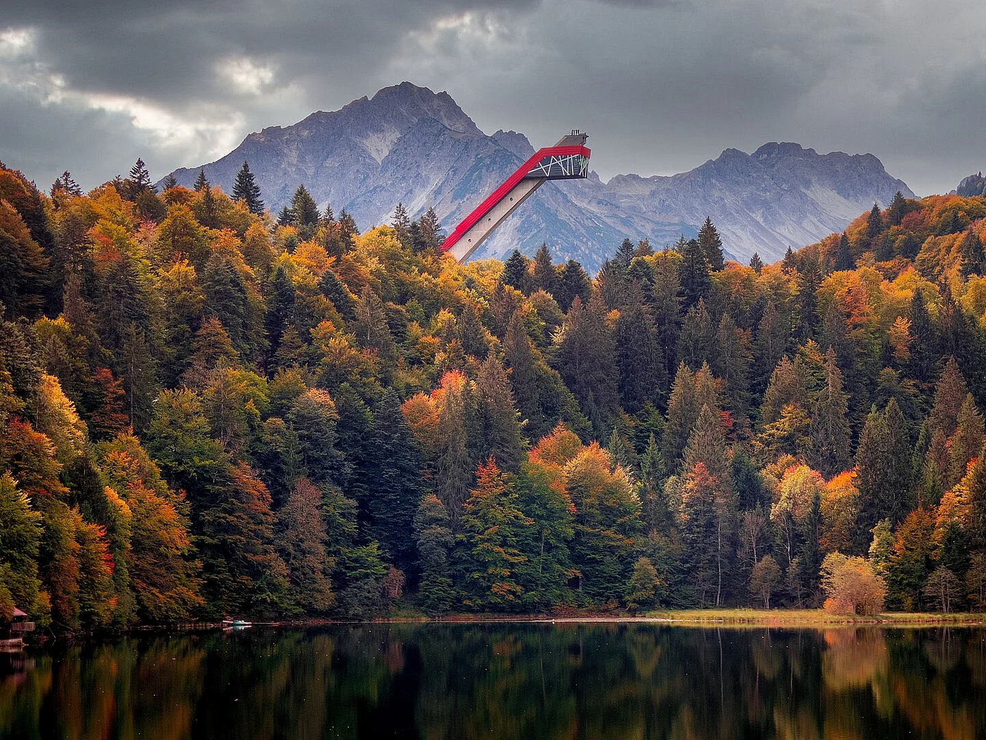 Goldener Oktober in den Allgäuer Alpen bei Oberstdorf.
