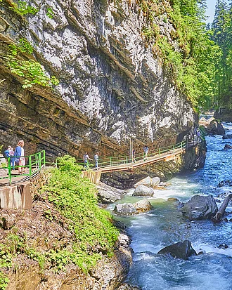 The “Breitachklamm“ is an imposing rock canyon in the Bavarian Alps near “Obersdorf“, Germany.